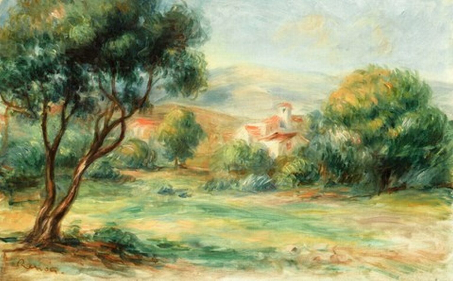 Renoir Paysage aux oliviers pres de Cagnes (c. 1900)