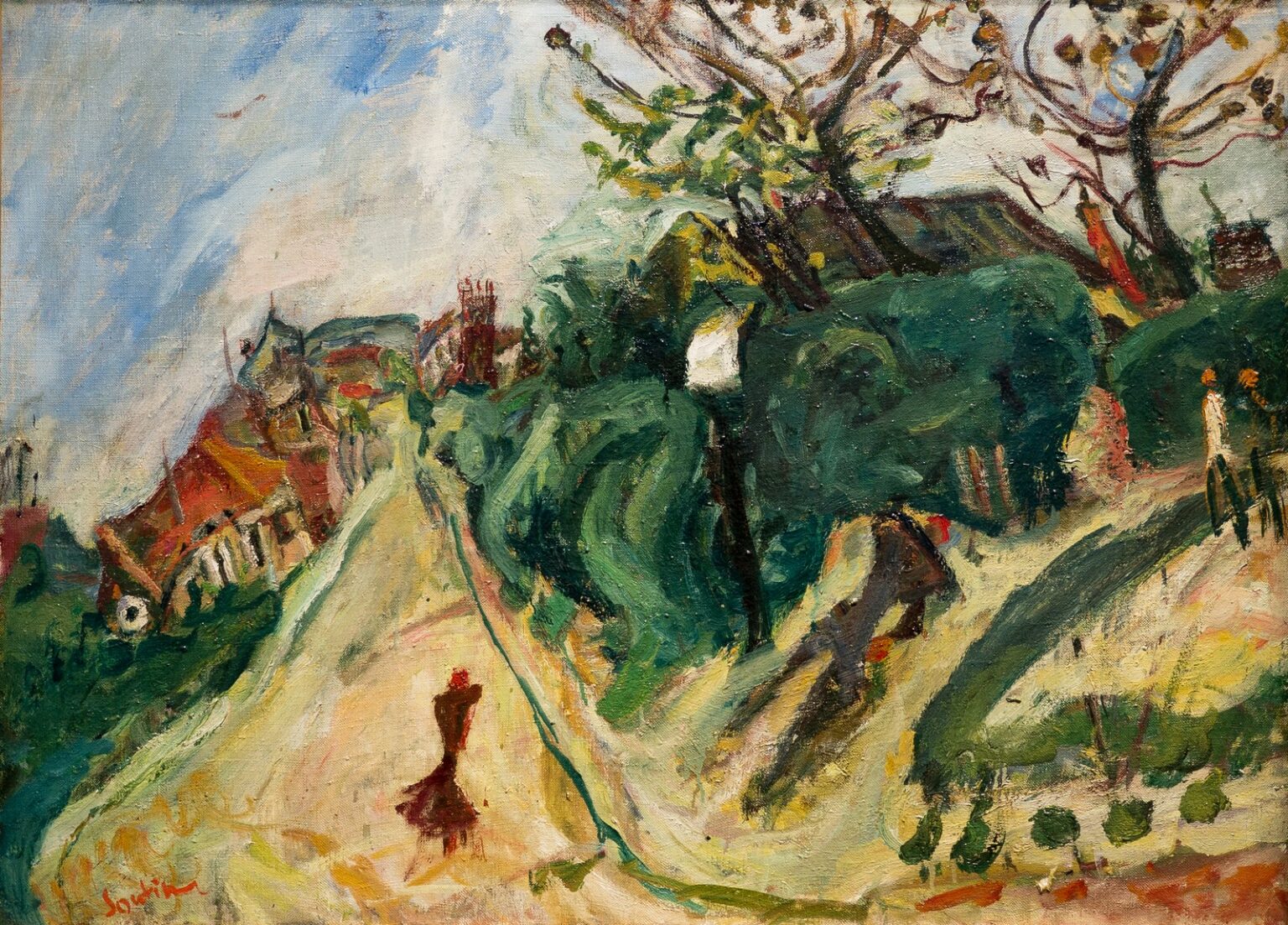 Soutine Paysage avec personnage (1918-19)