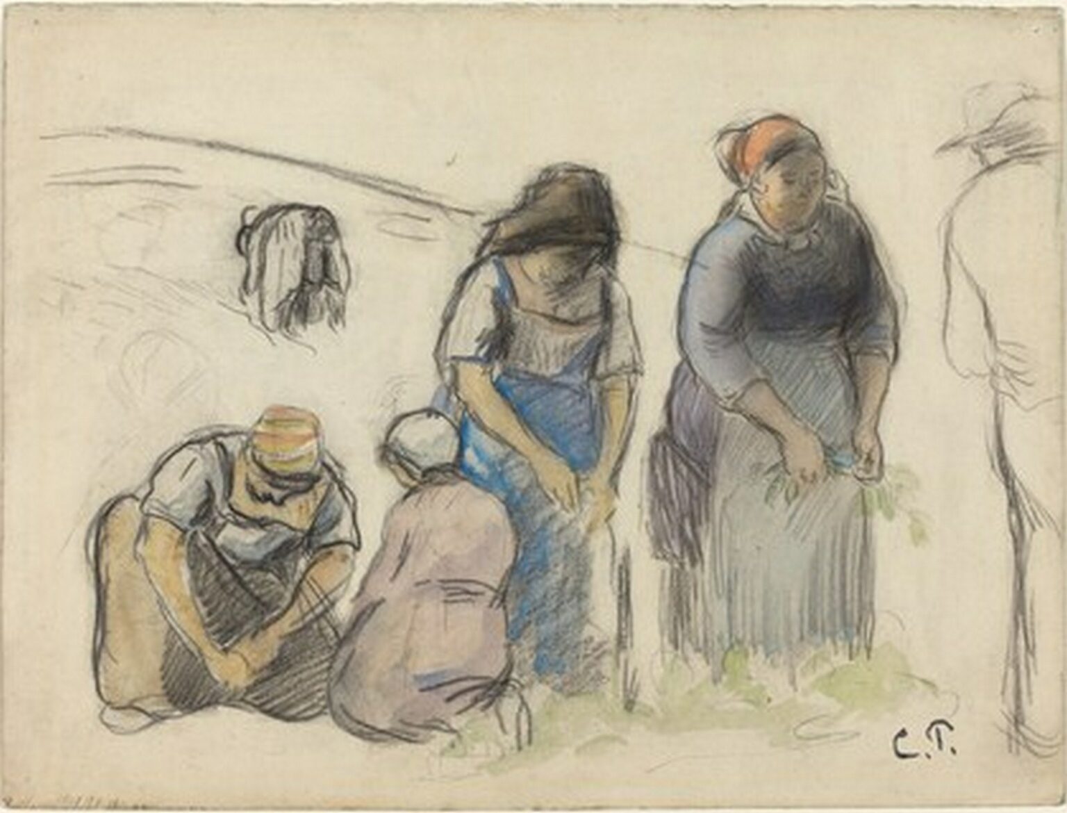 Pissarro Pea Harvesters (c. 1880)