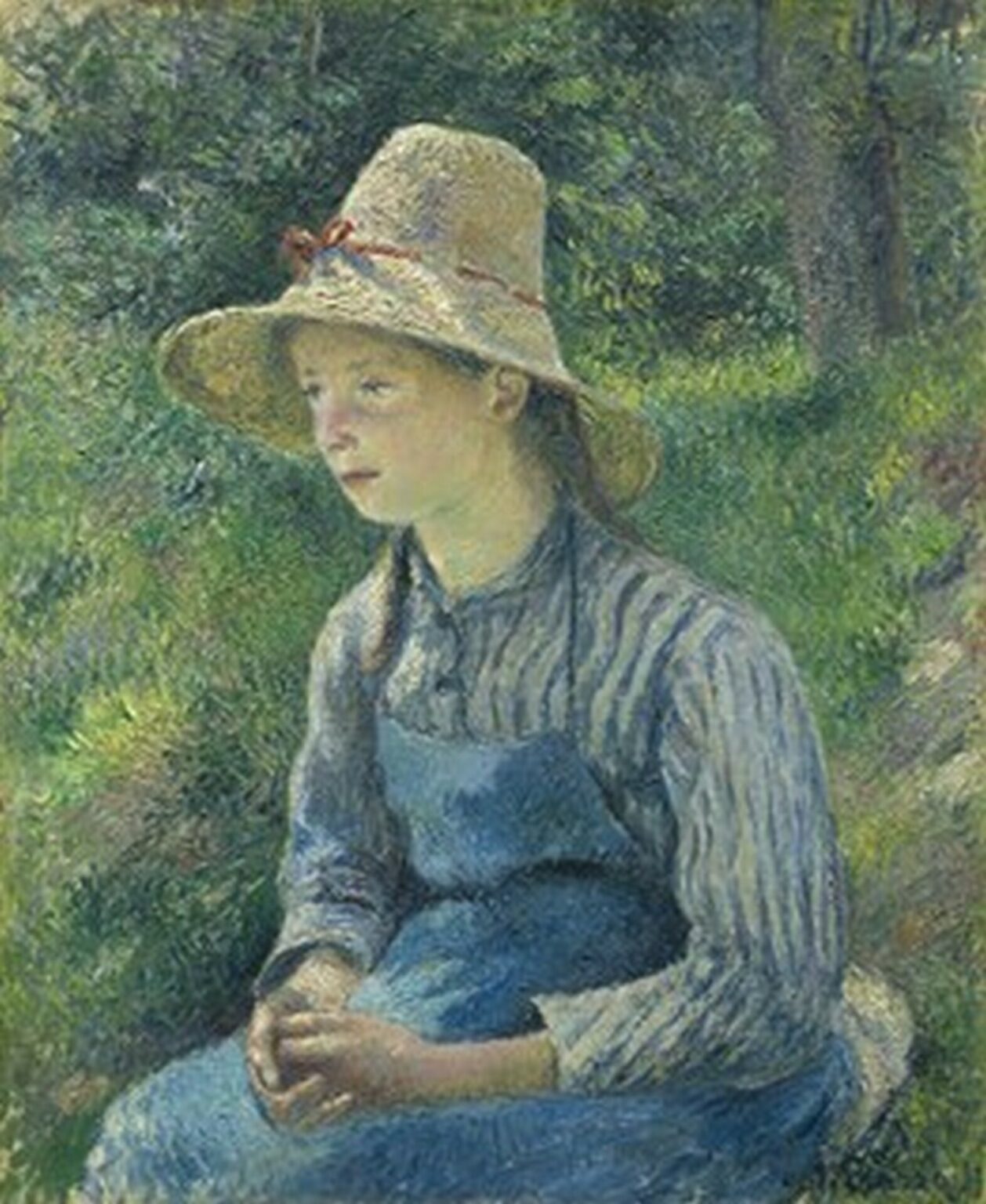 Pissarro Peasant Girl with a Straw Hat (1881)