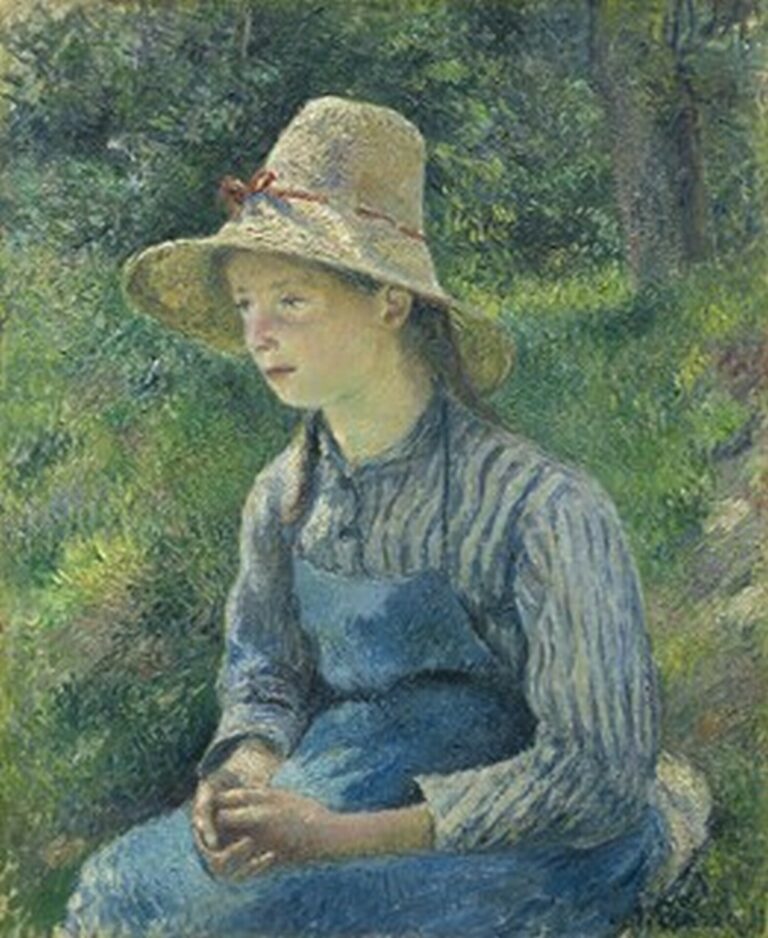 Pissarro Peasant Girl with a Straw Hat (1881)