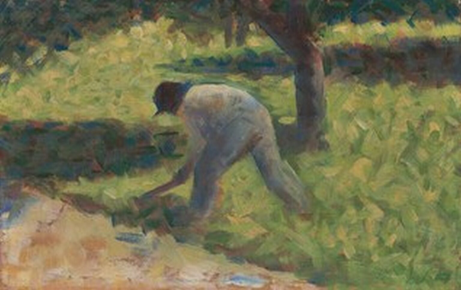 Seurat Peasant with a Hoe (c. 1882)