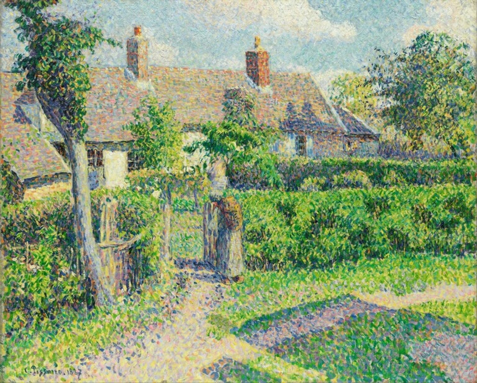 Pissarro Peasants' houses, Éragny