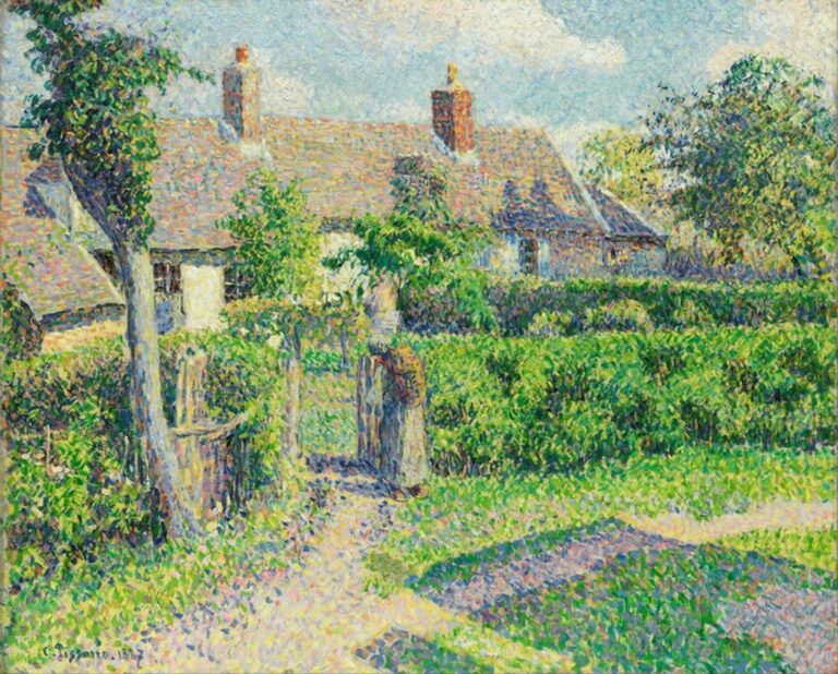 Pissarro Peasants' houses, Éragny