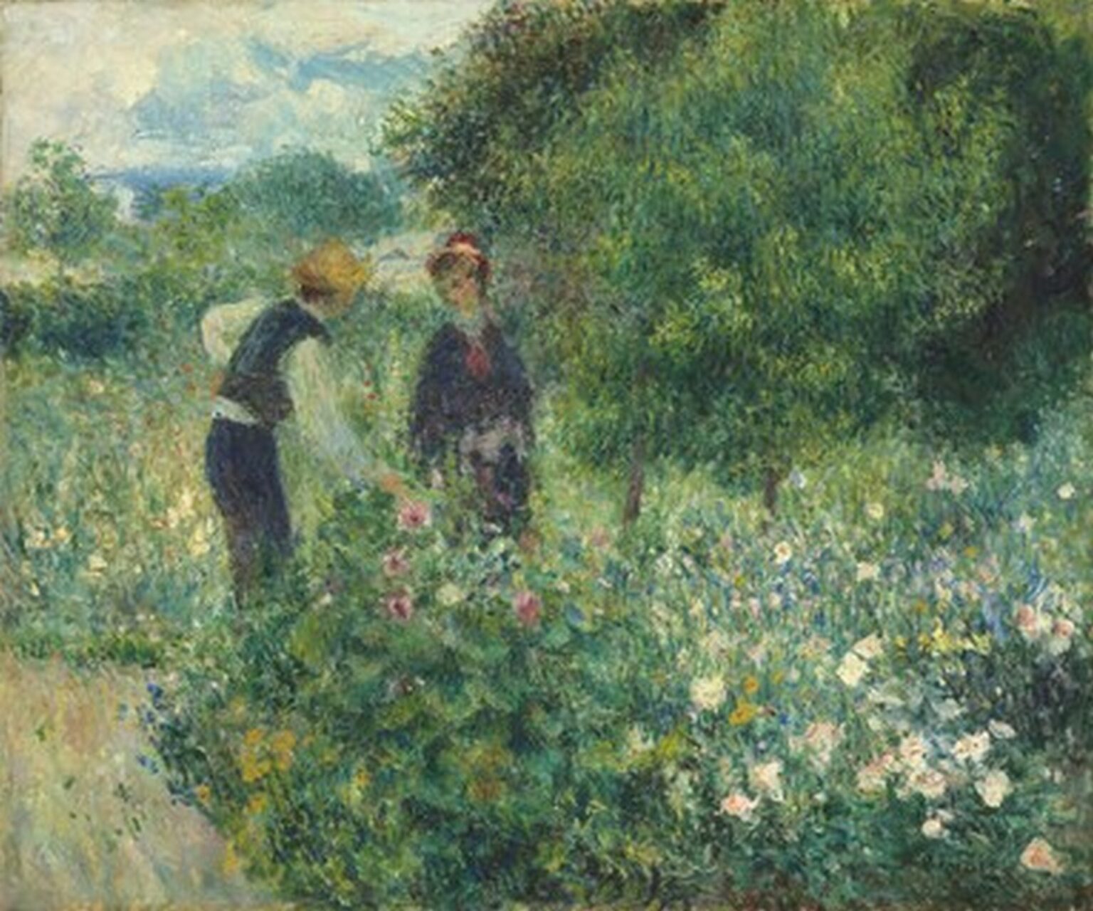 Renoir Picking Flowers (1875)
