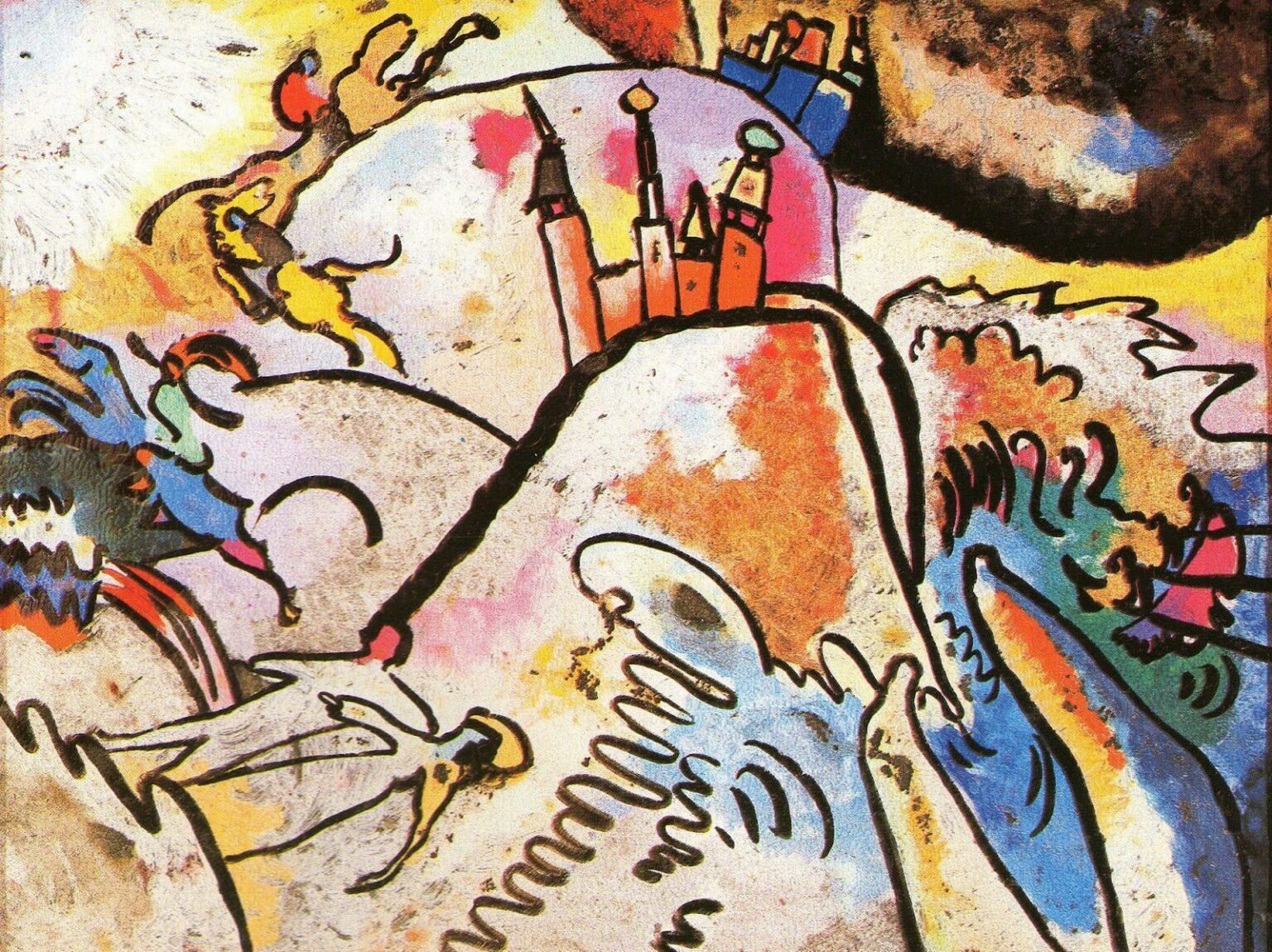 Kandinsky Pintura cristal con sol (1910)