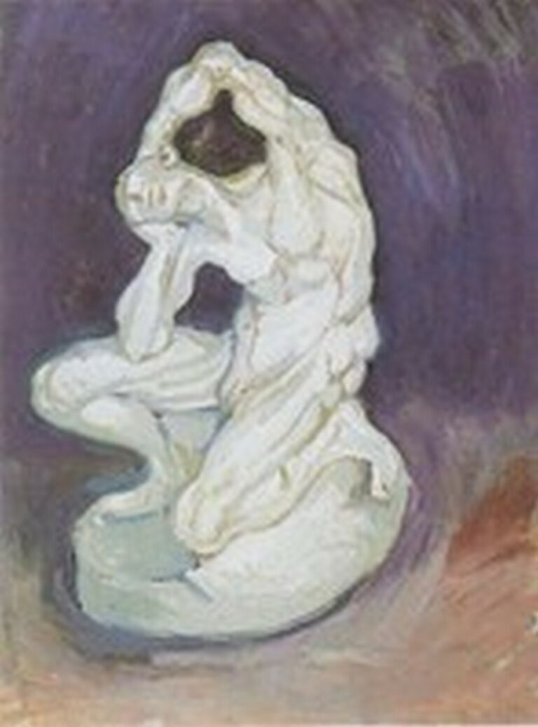 Van Gogh Plaster Statuette of a Kneeling Man (1886)