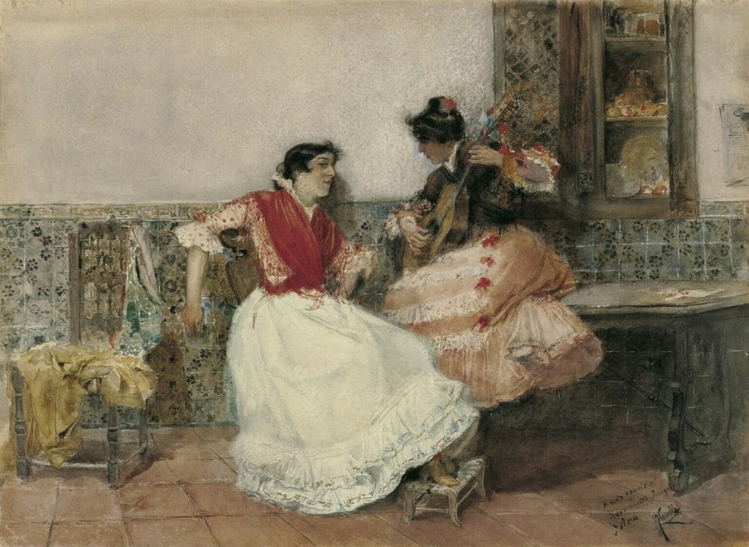Sorolla Playing the Guitar