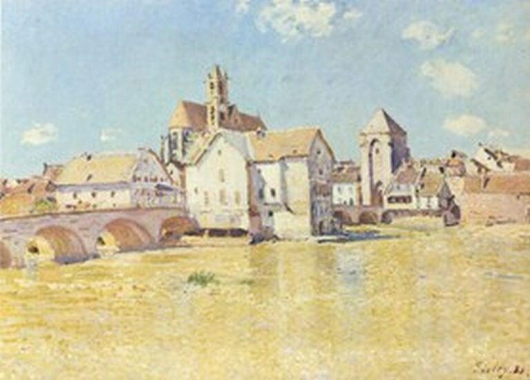 Sisley Pont de Moret dans le soleil du matin (1888)