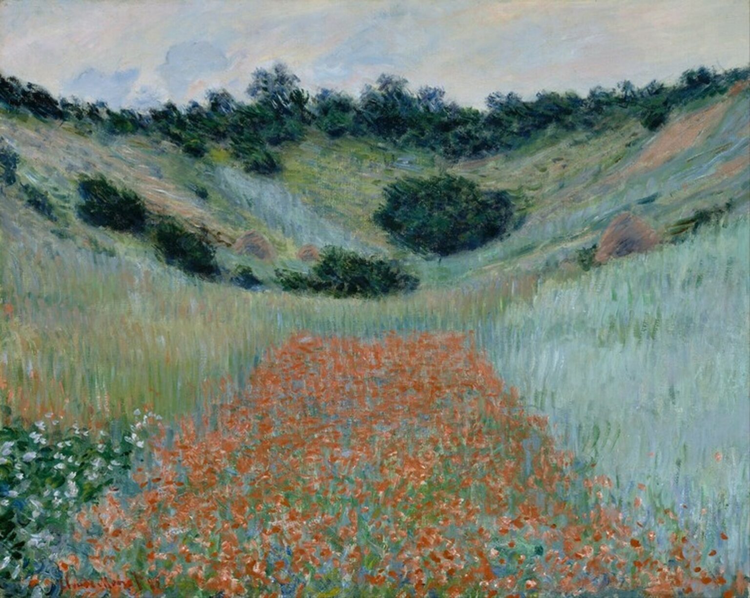 Monet Poppy Field near Giverny (1885)