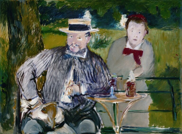 Manet Portrait d'Ernest Hoschedé et sa fille Marthe (c. 1876)
