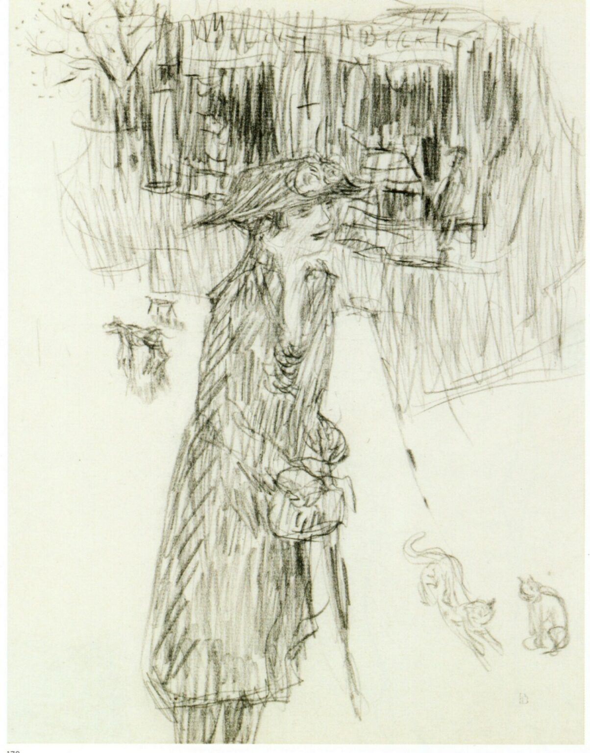 Bonnard Portrait de Renée Moncharty (Jeune femme dans la rue, c. 1921)