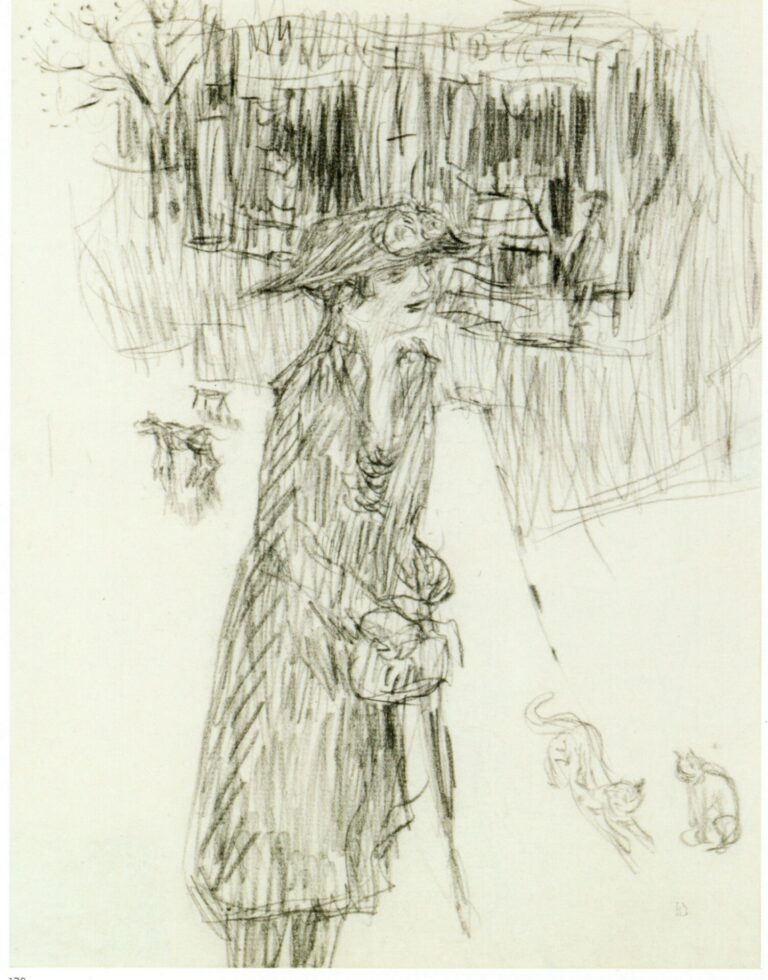 Bonnard Portrait de Renée Moncharty (Jeune femme dans la rue, c. 1921)