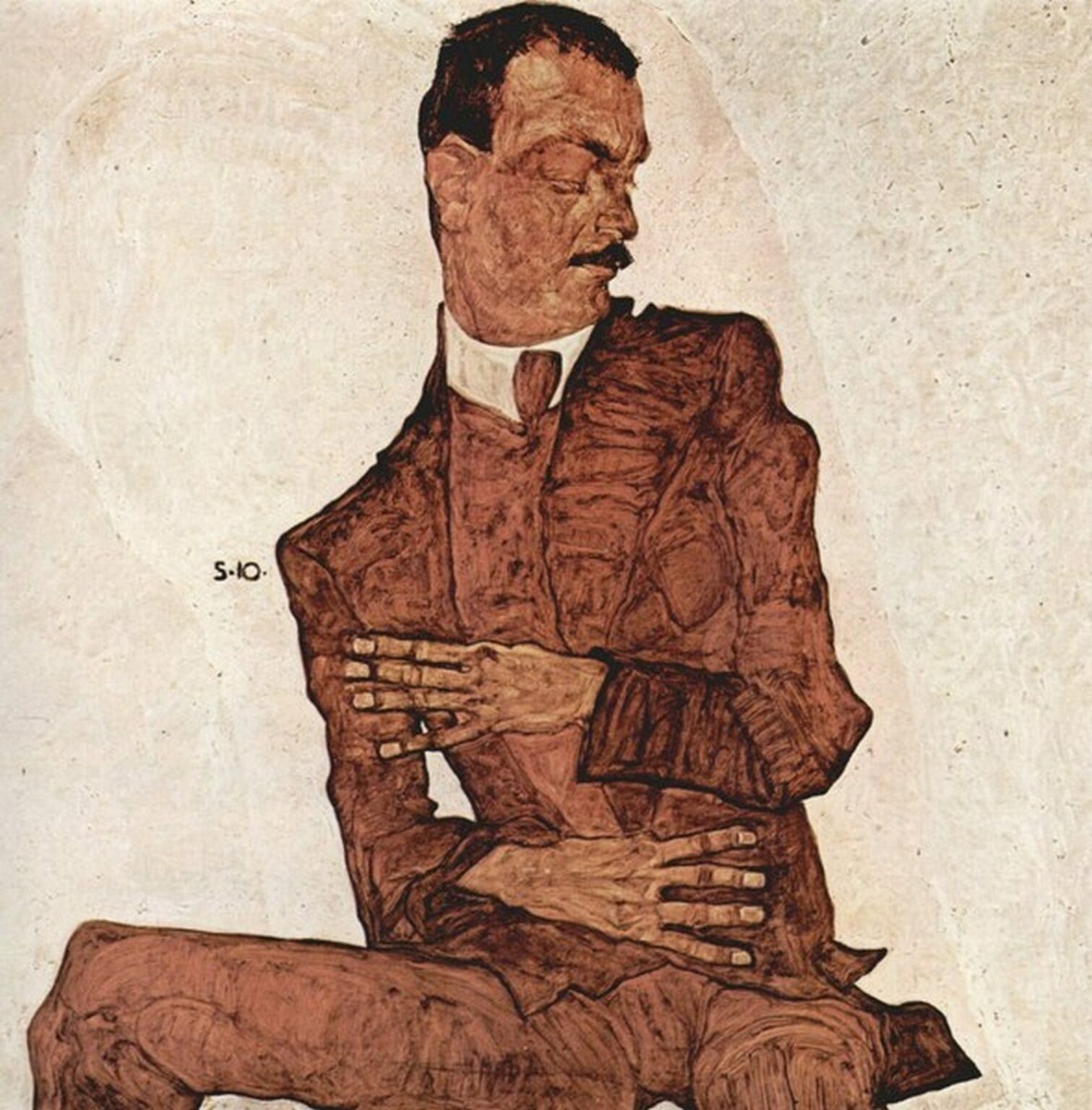 Schiele Portrait of Arthur Roessler (1910)