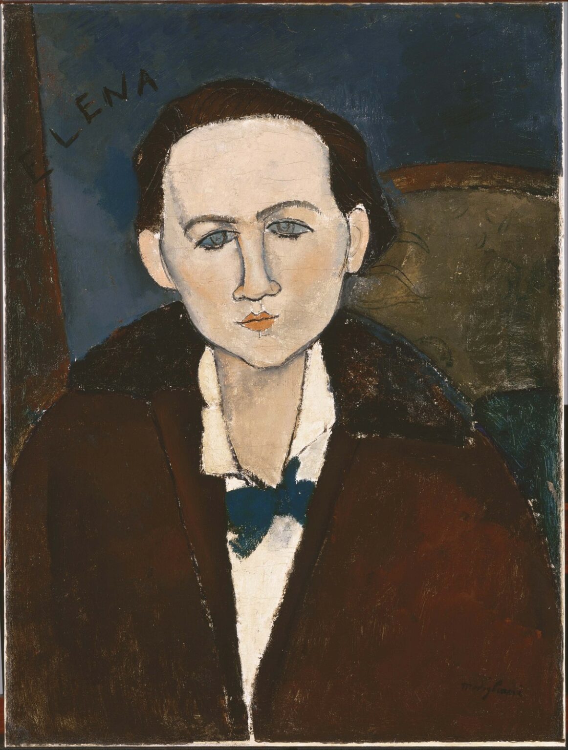 Modigliani Portrait of Elena Pavlovski (1917)