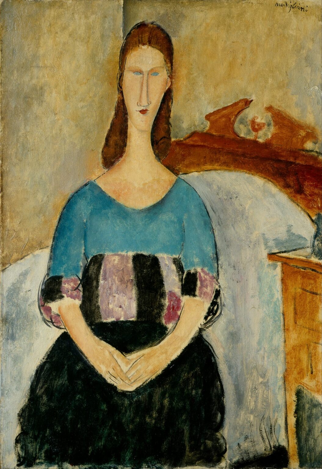 Modigliani Portrait of Jeanne Hébuterne, Seated (1918)