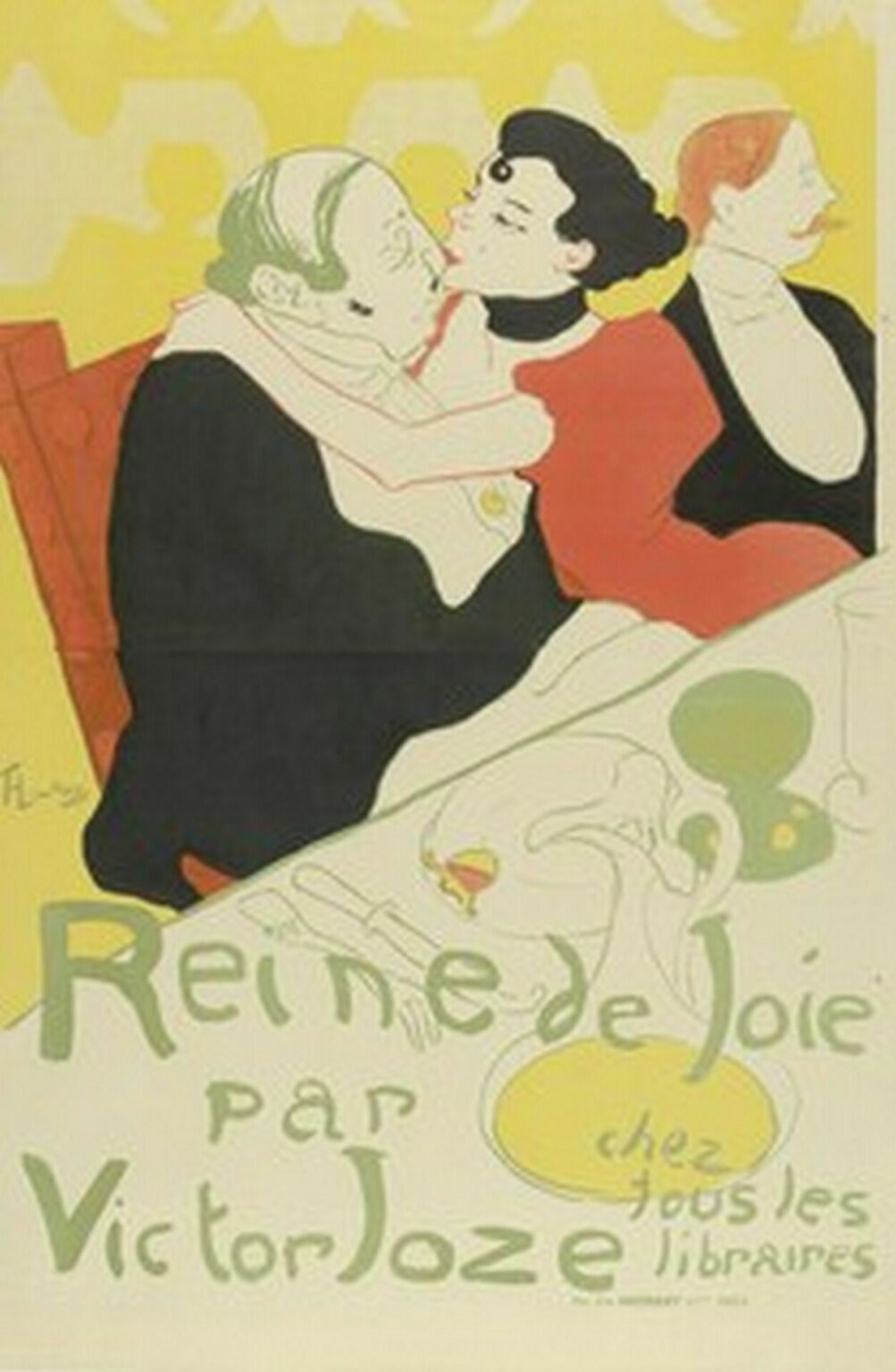 Toulouse-Lautrec Poster for the novel Reine de Joie, moeurs du demi-monde by Victor Joze (1892)