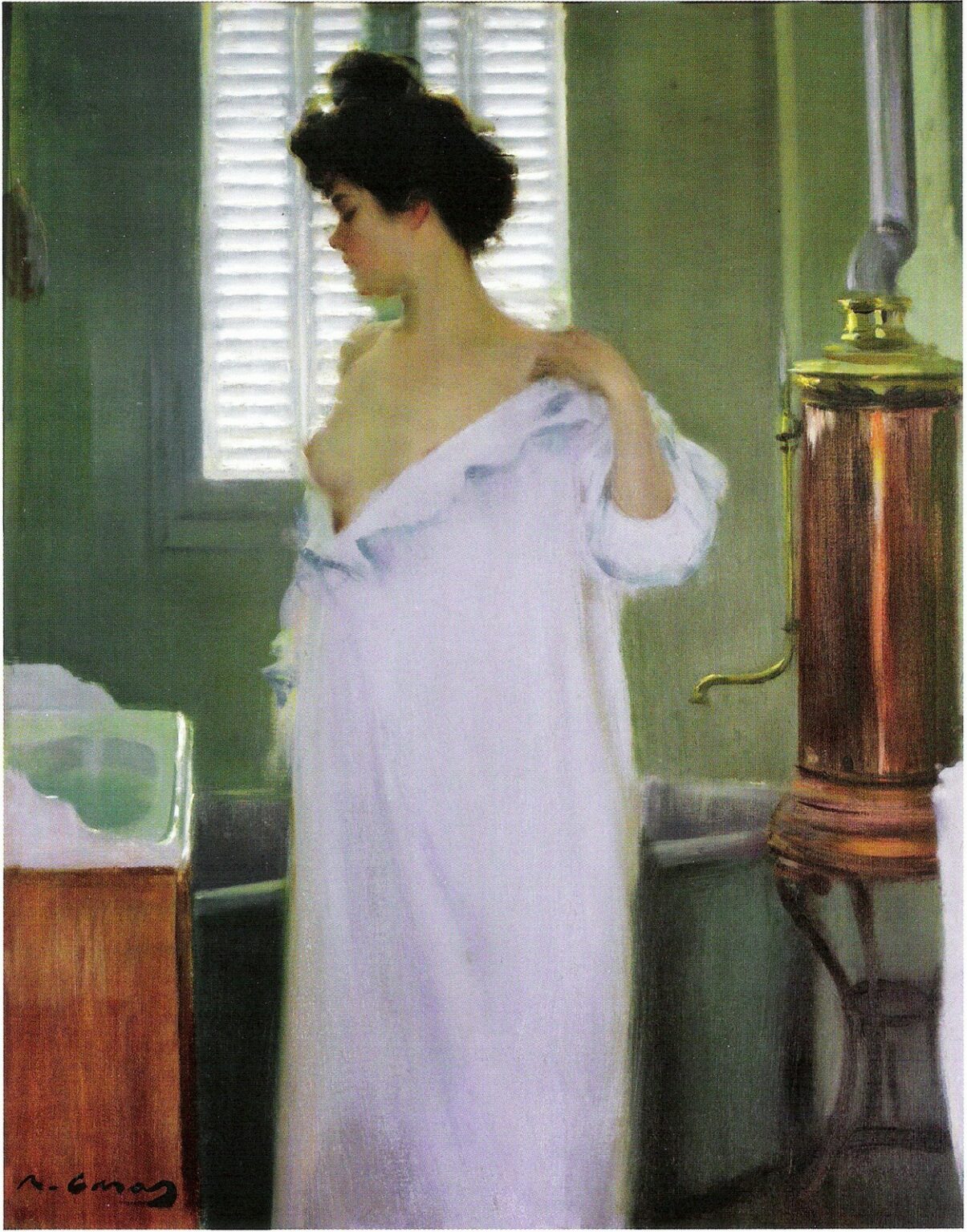Casas Preparant el bany (1894)