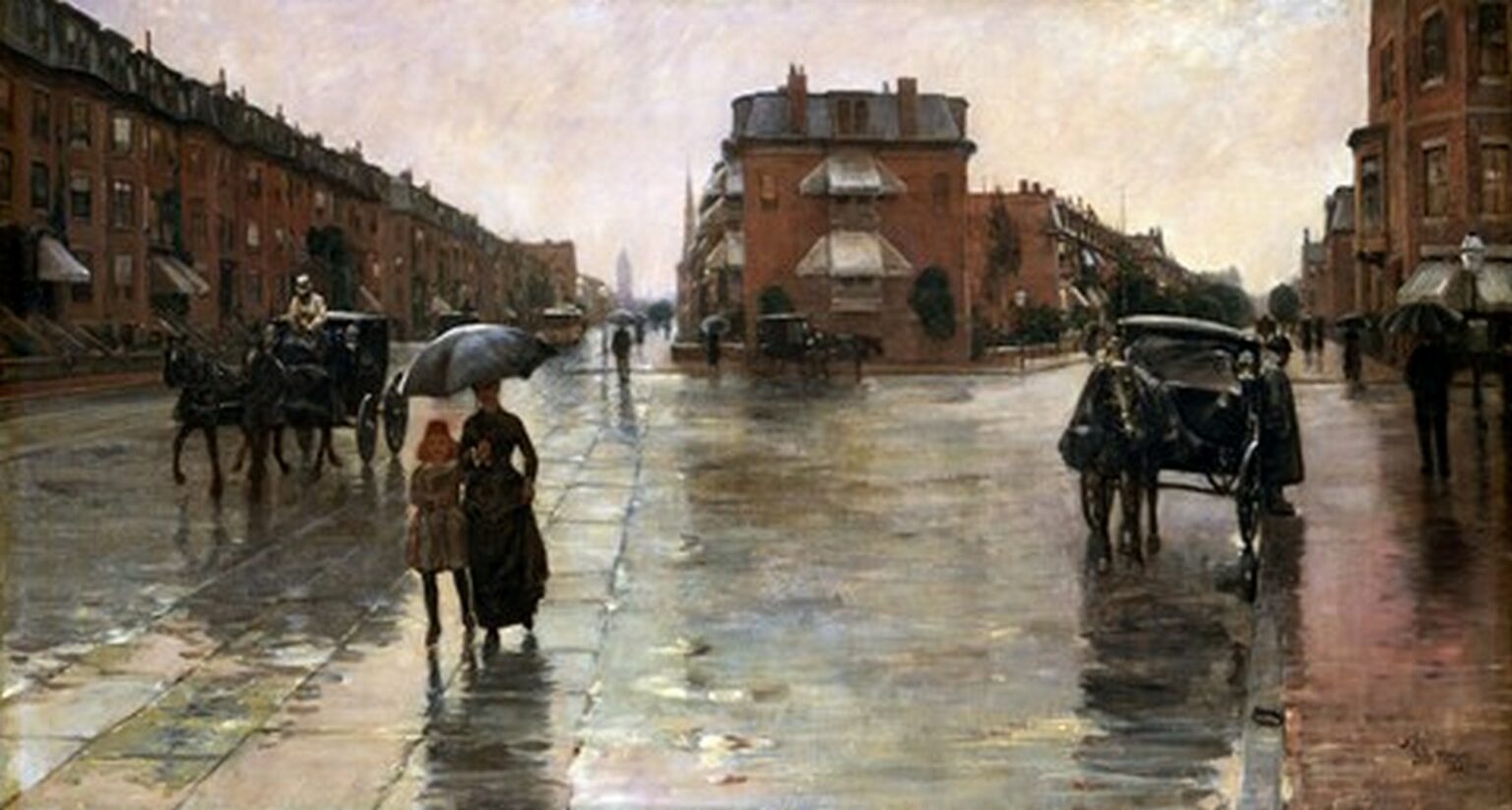 Hassam Rainy Day, Boston (1885)