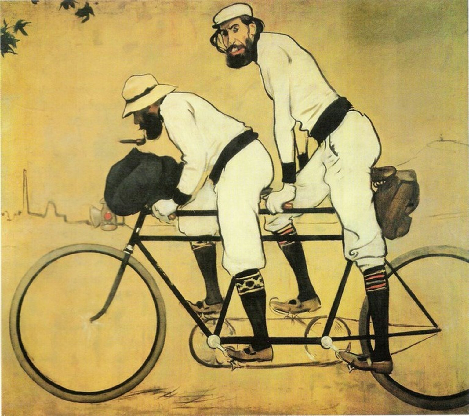 Casas Ramon Casas i Pere Romeu en un tàndem (1897)