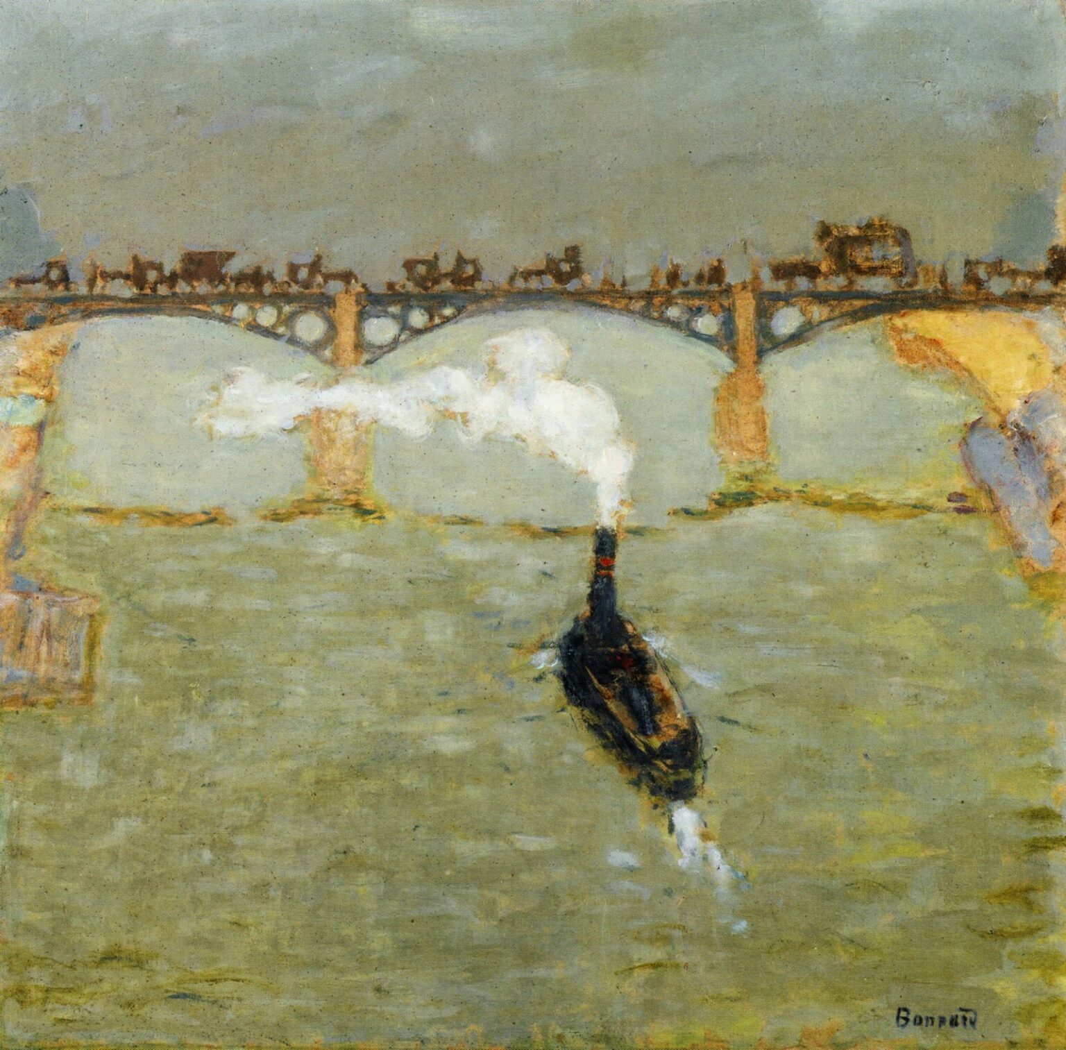 Bonnard Remorqueur, Pont sur la Seine (c. 1899)