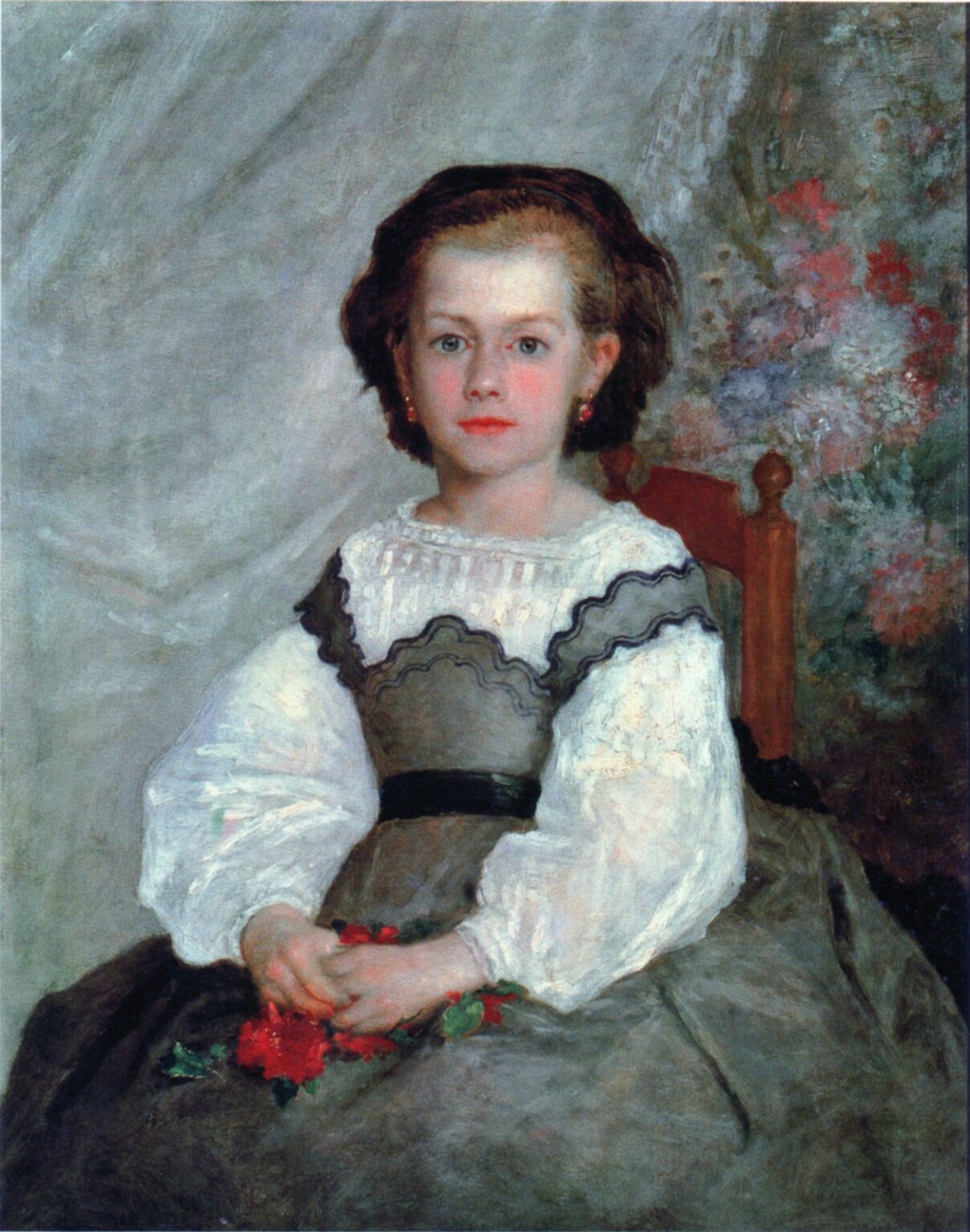 Renoir Retrato de Romaine Lacaux (1864)
