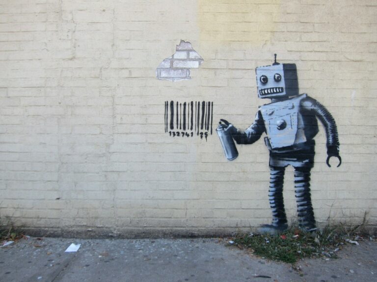 Banksy Robot and Barcode