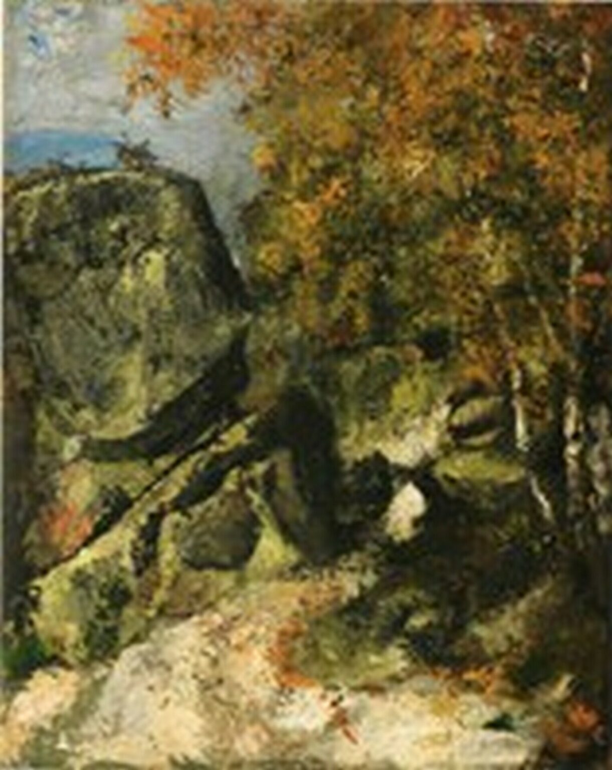Cézanne Rochers dans La Fôret, Fontainebleau (c. 1865-68)
