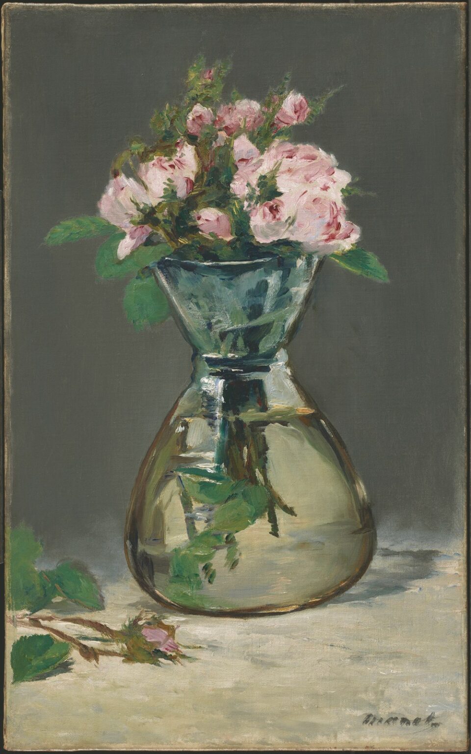 Manet Roses in a Vase (1882)