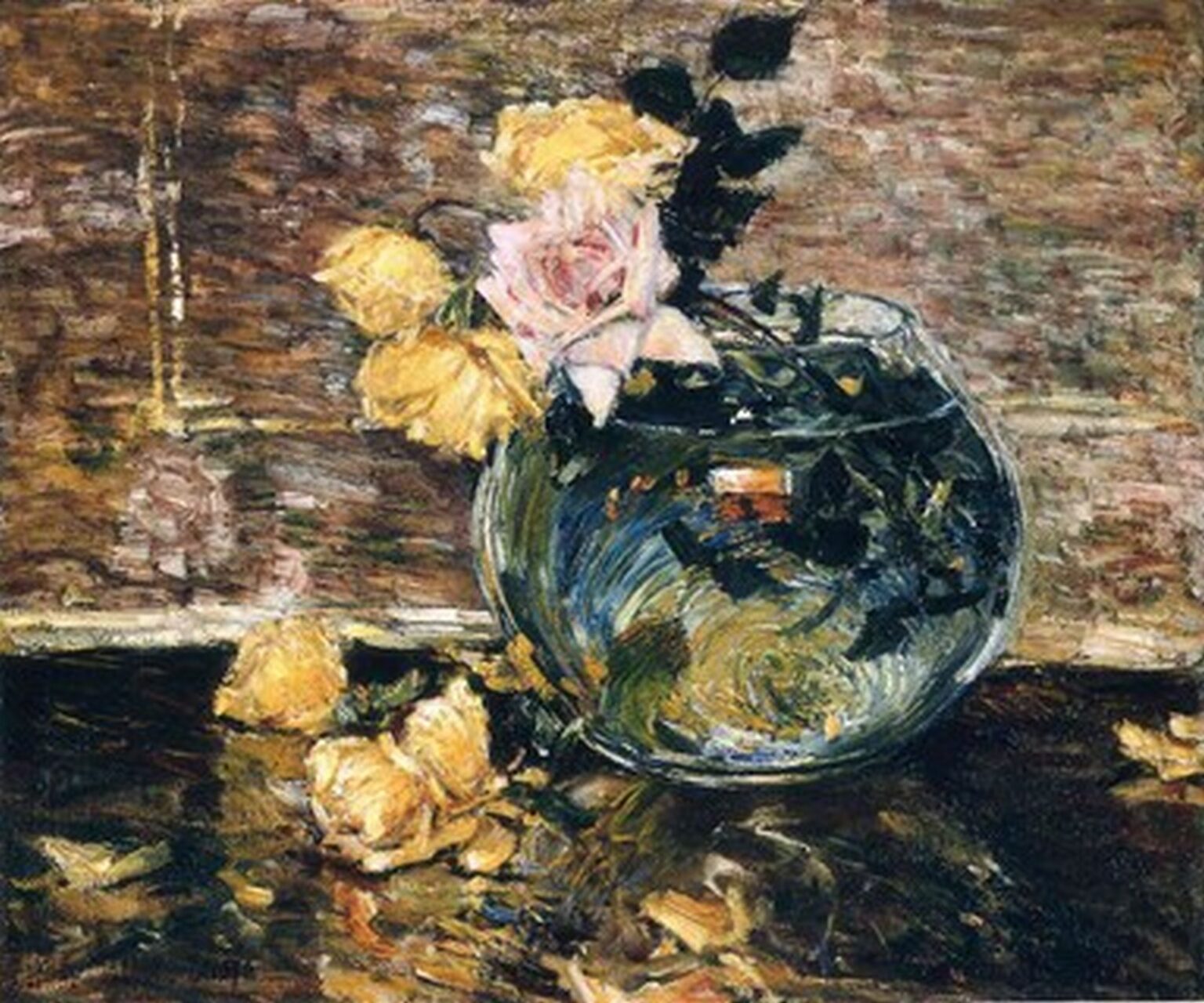 Hassam Roses in a Vase (1890)