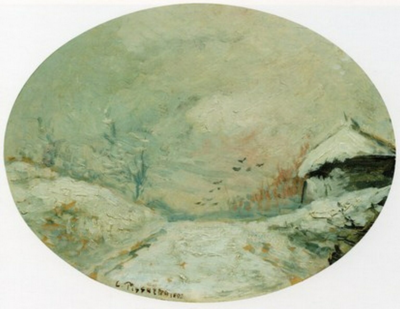 Pissarro Route Enneigée (1870)