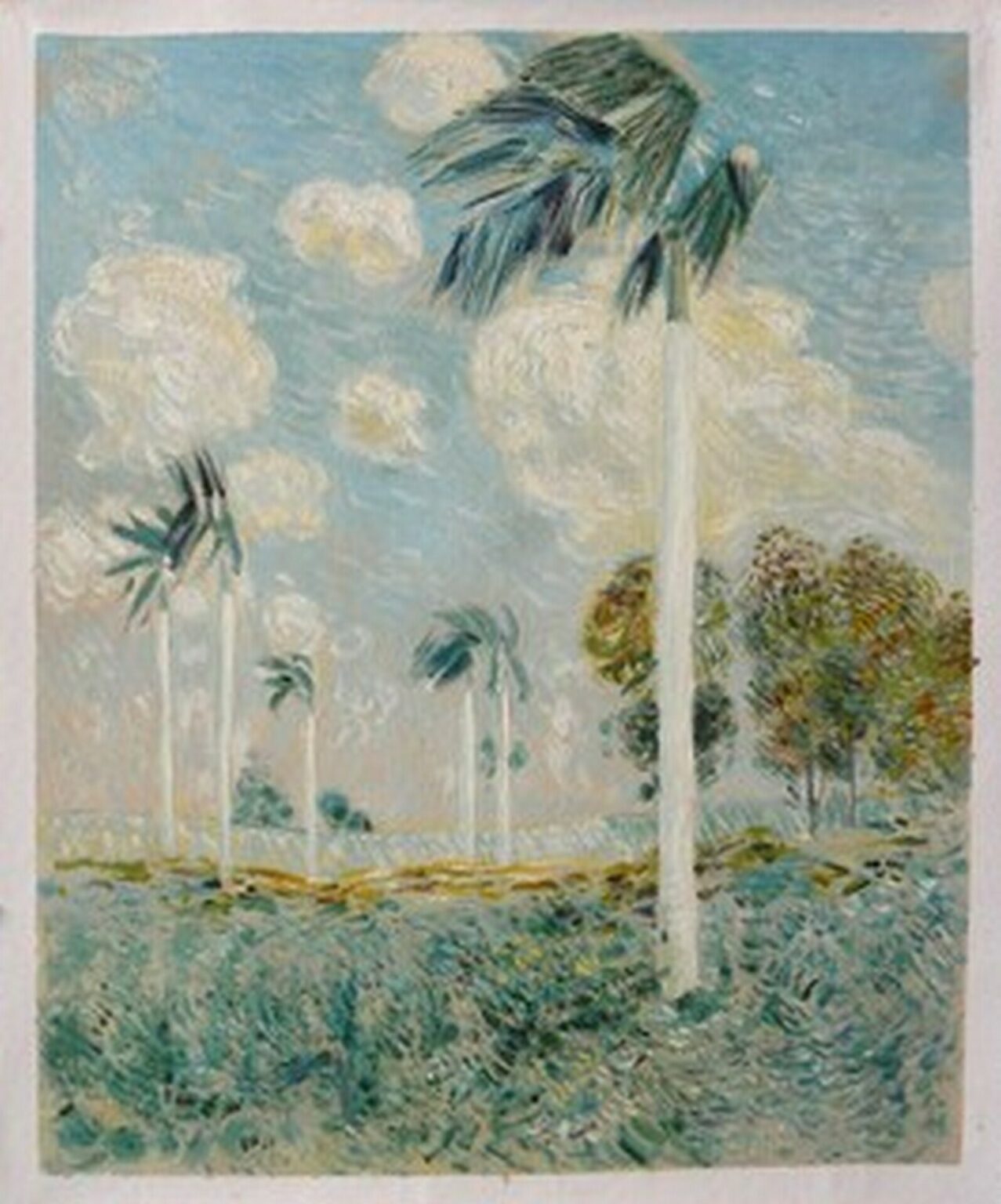 Hassam Royal Palms, Melena,Cuba (1895)