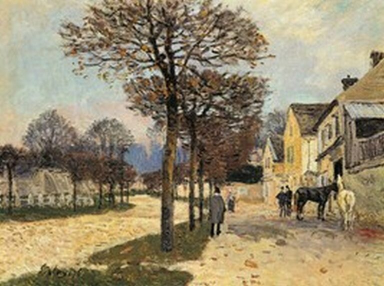 Sisley Rue a Marly, Entree du Village (1876)