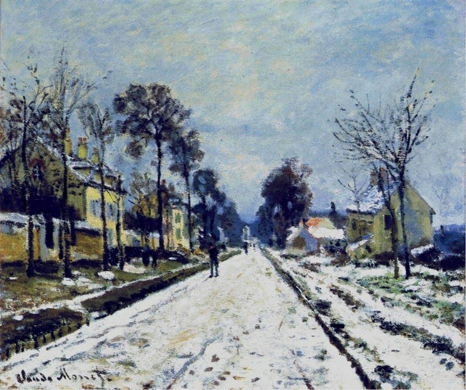 Monet Ruta de Versalles a Louveciennes, effet de neige (1869-70)