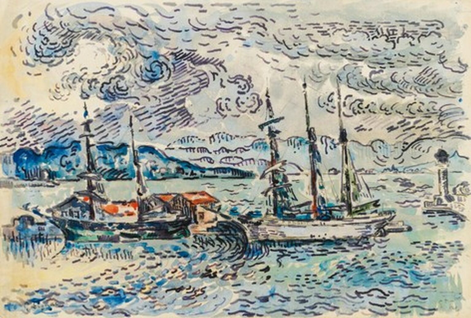 Signac Saint-Tropez, Le Chantier Naval (1895)