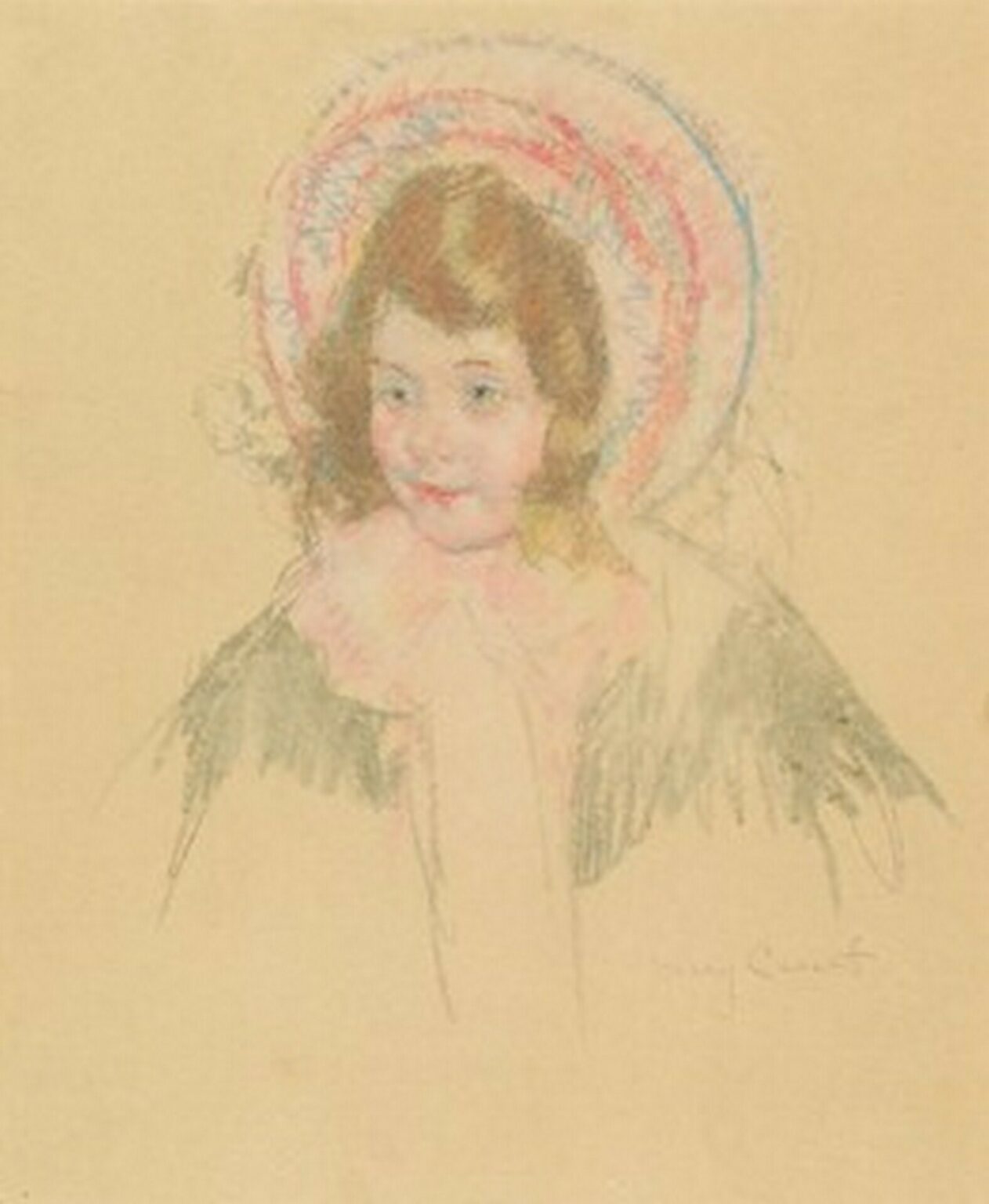 Cassatt Sara Wearing a Bonnet and Coat (c. 1904-06)