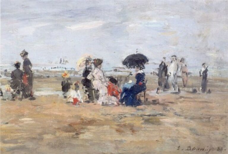 Boudin Scène de plage à Trouville sur Mer