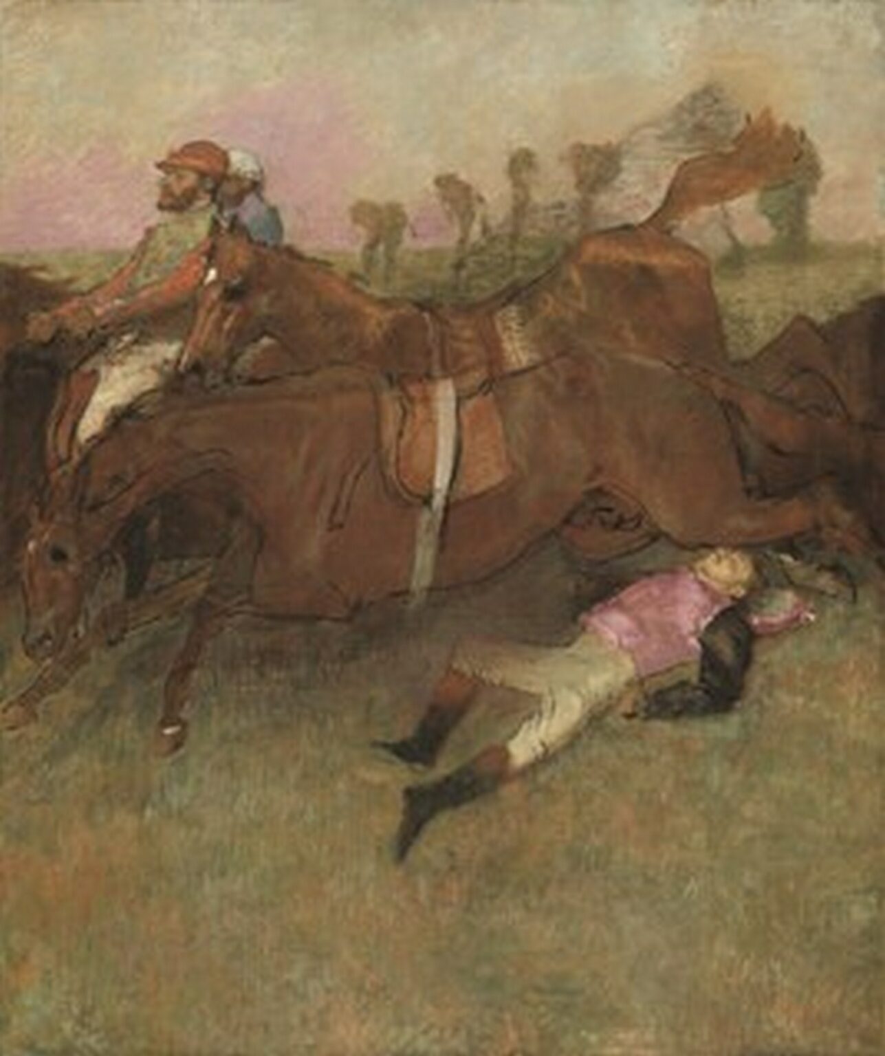 Degas Scene from the Steeplechase: The Fallen Jockey, 1866, reworked 1880-81 and c. 1897)