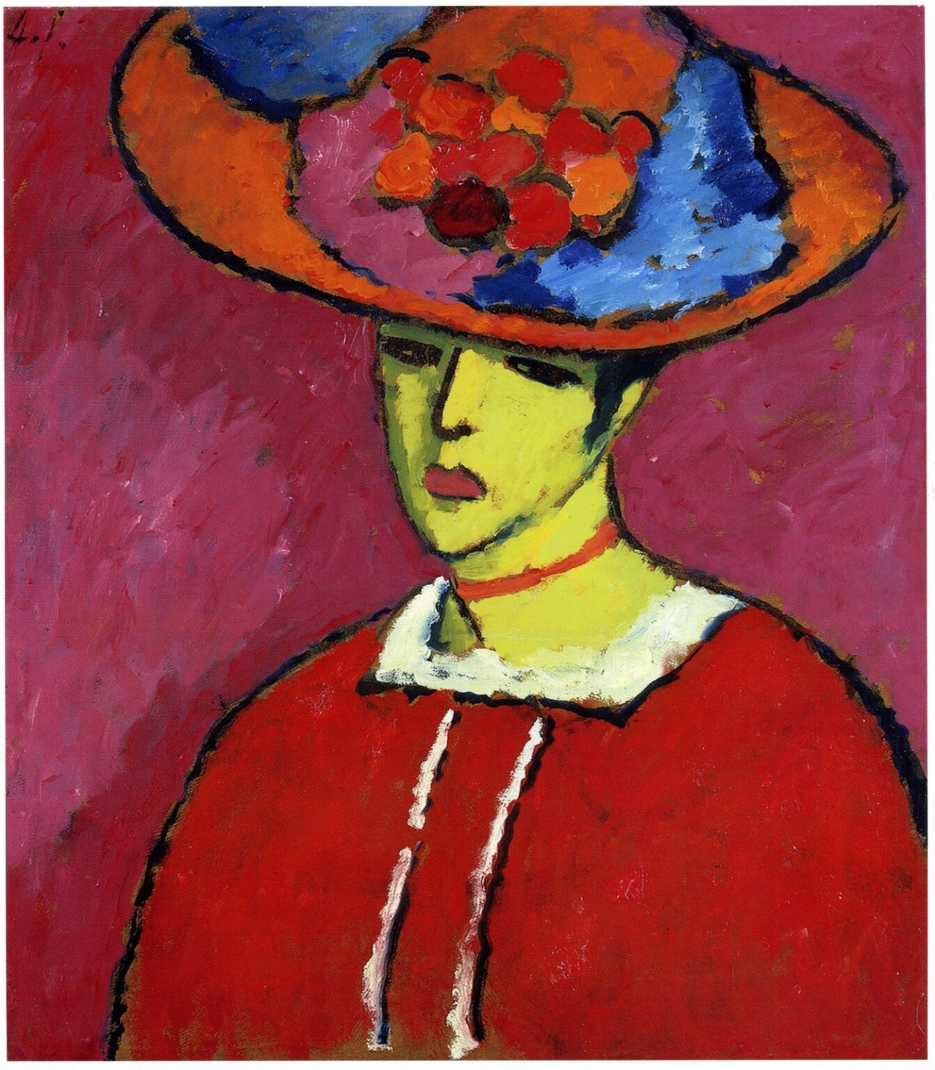 Jawlensky Schokko with Wide-Brimmed Hat (circa 1910)
