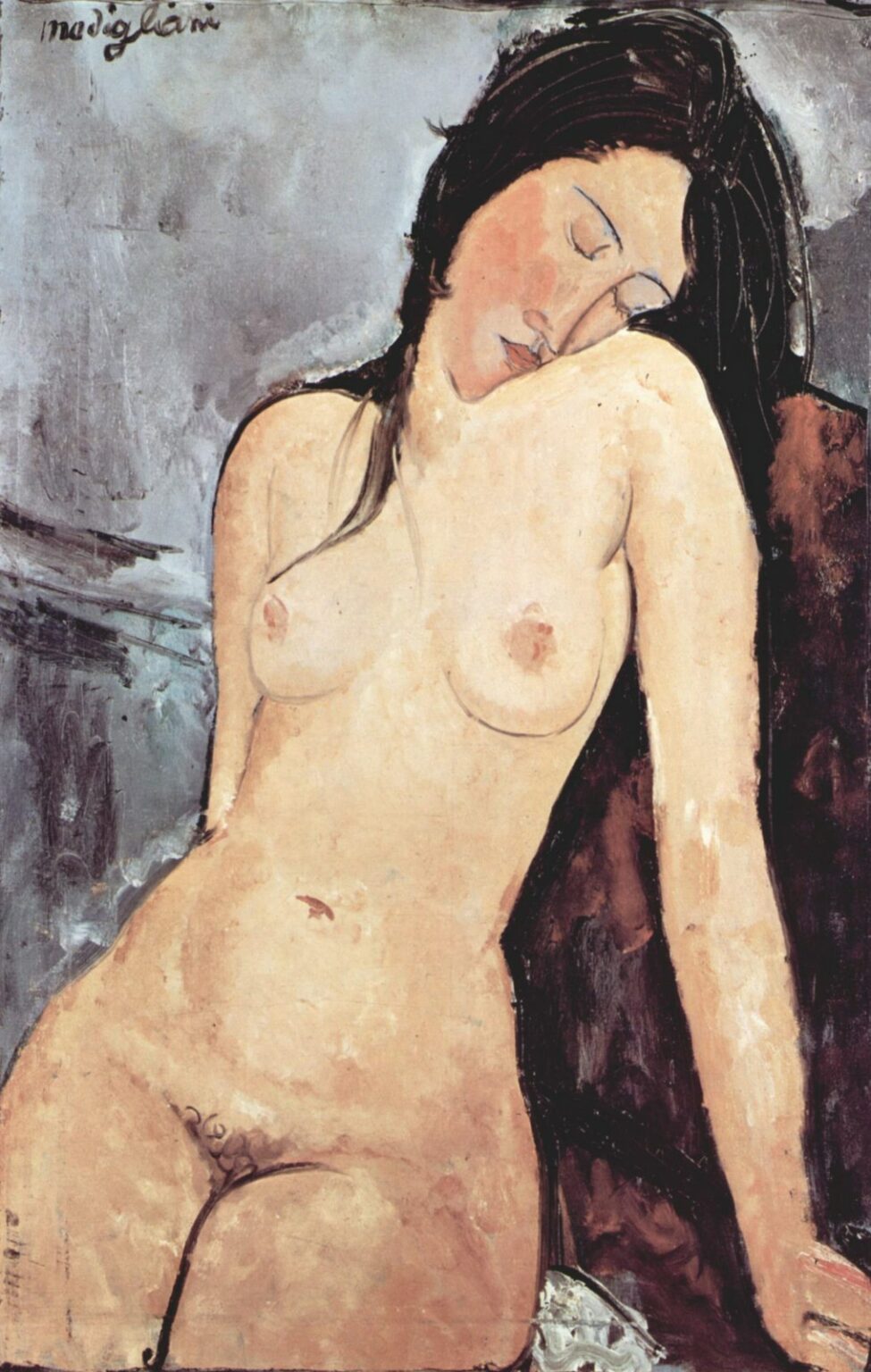 Modigliani Seated Female Nude (1916)