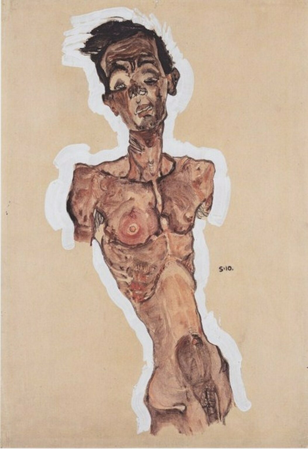 Schiele Selbstakt (1910)