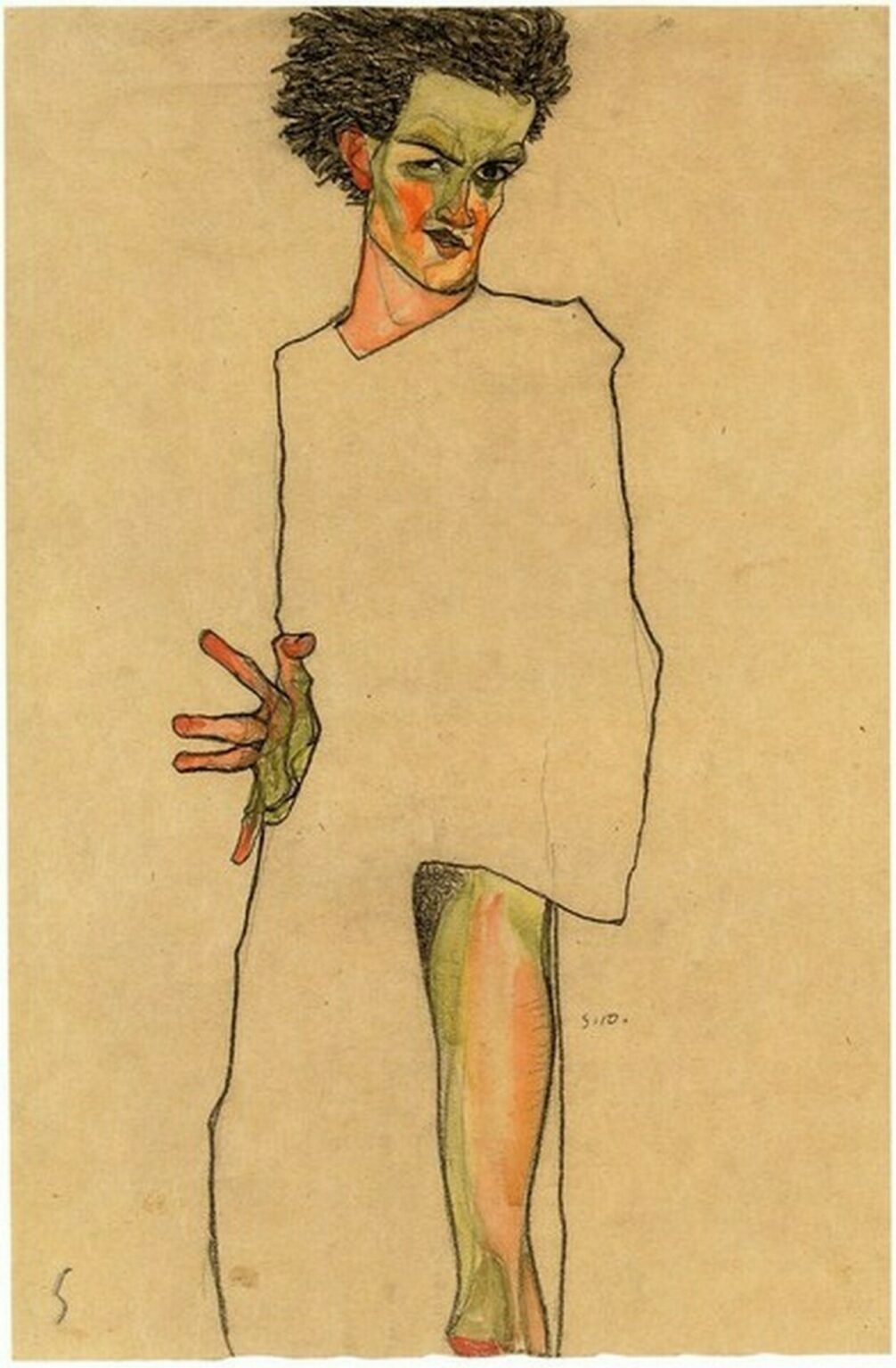 Schiele Selbstbildnis (1910)