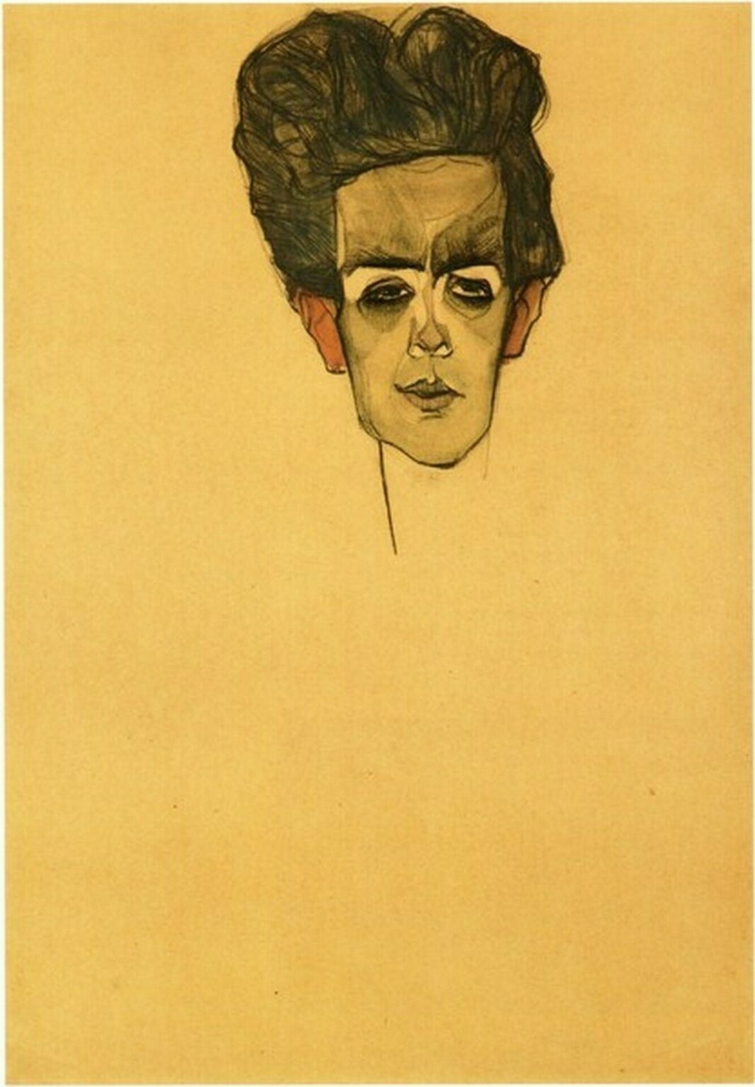 Schiele Selbstbildnis (Self-Portrait, 1910)