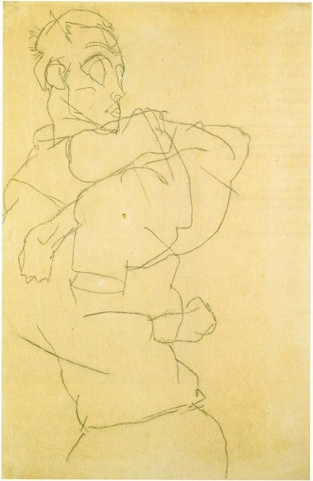 Schiele Selbstdarstellung (Self-Portrait, 1914)