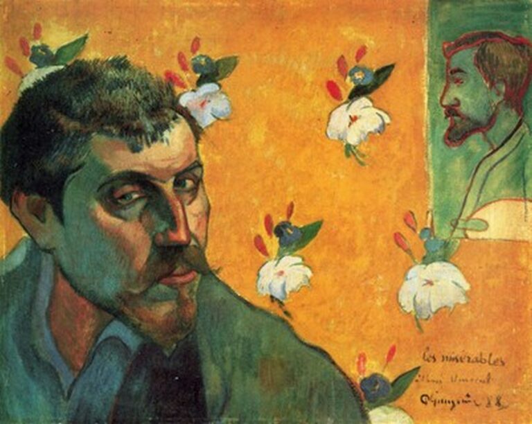 Gauguin Self-Portrait Dedicated to Vincent van Gogh (Les Misérables) (1888)