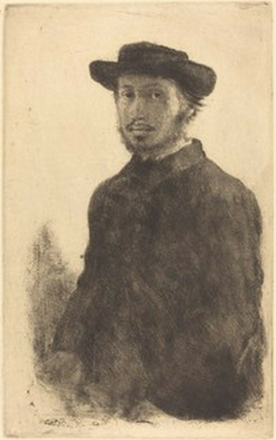 Degas Self-Portrait (Edgar Degas, par lui-même, probably 1857)
