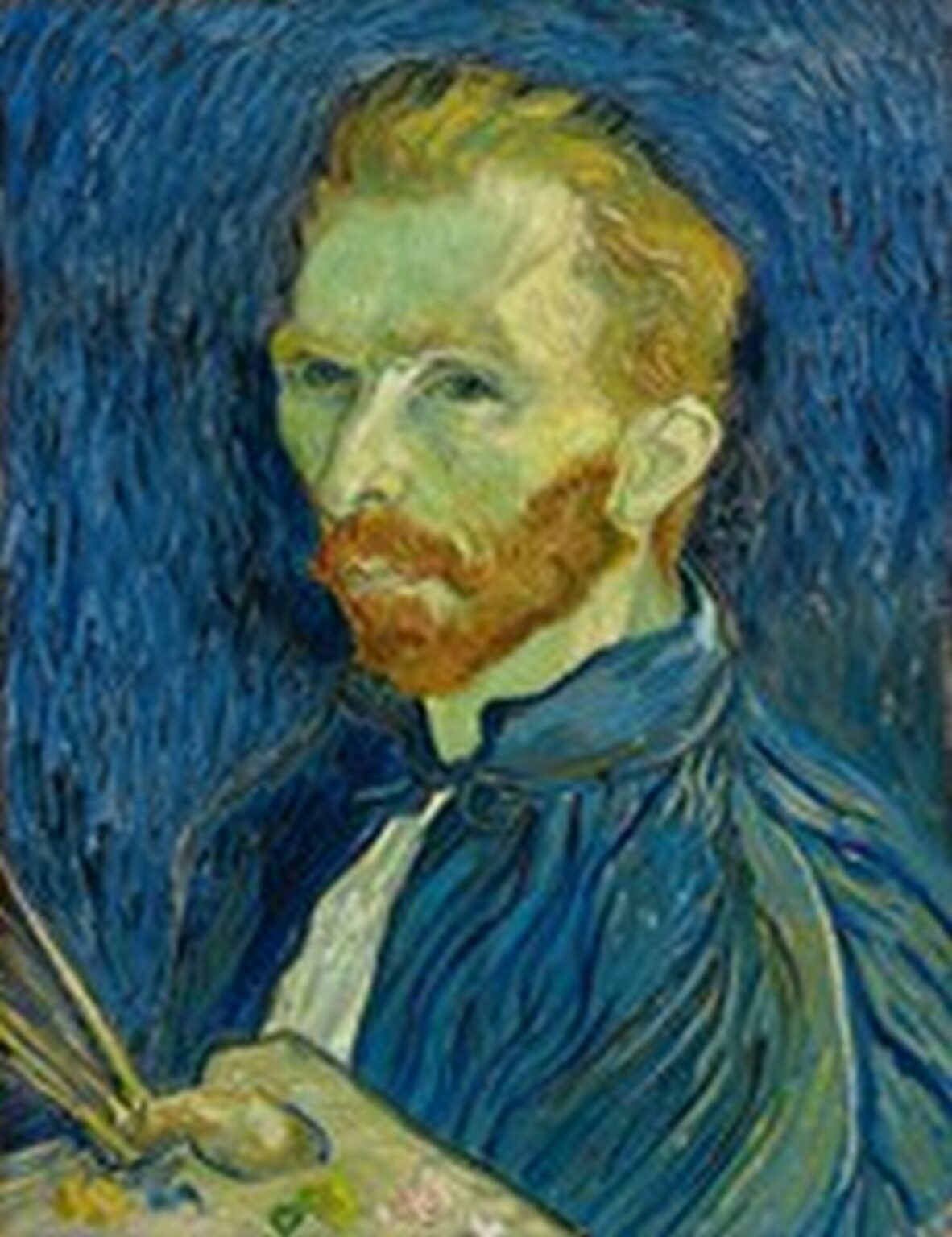 Van Gogh Self-Portrait with Pallette (1889)