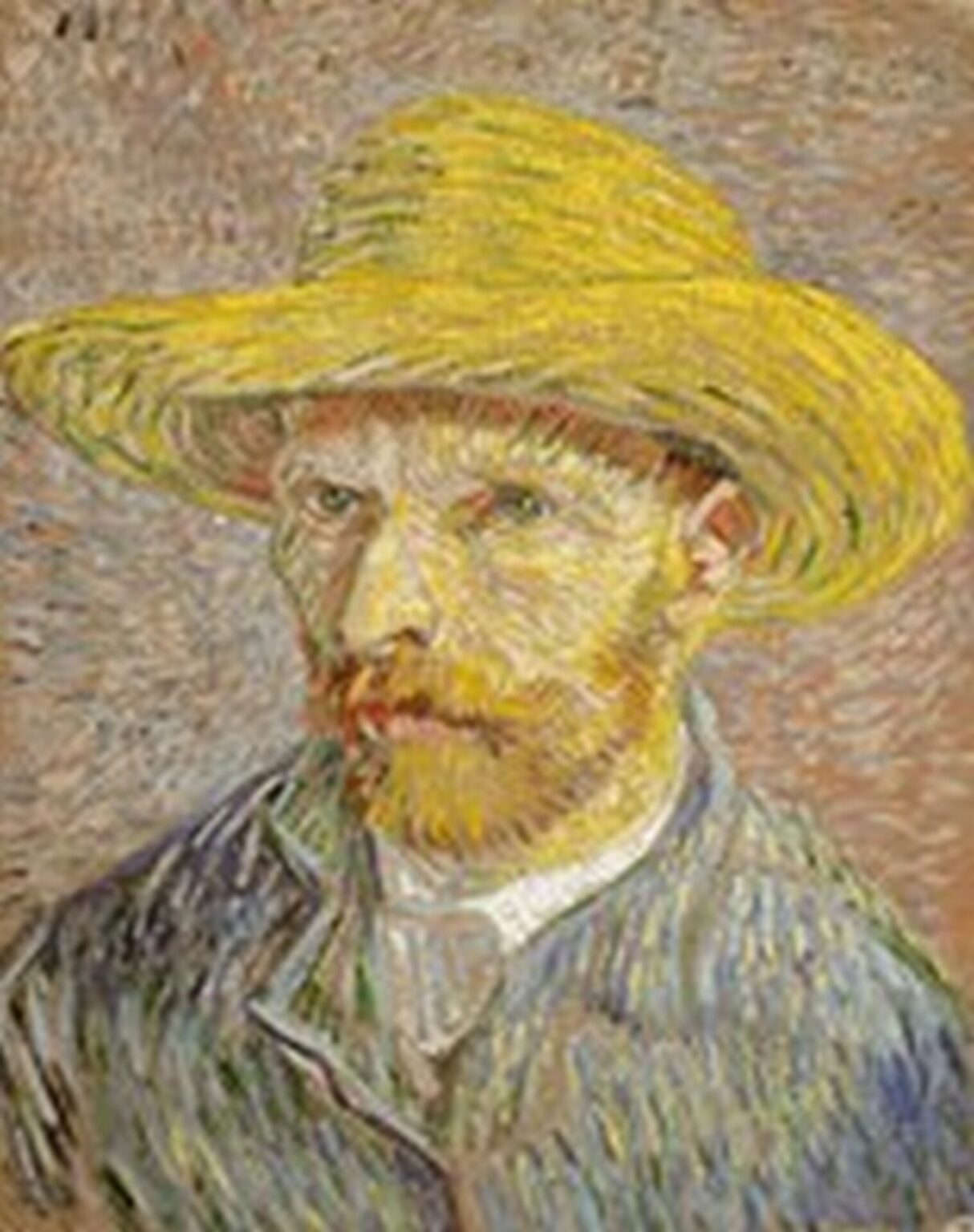 Van Gogh Self-Portrait with Straw Hat, Paris (Winter, 1887-88)