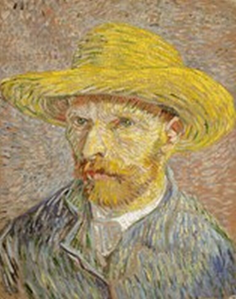 Van Gogh Self-Portrait with Straw Hat, Paris (Winter, 1887-88)