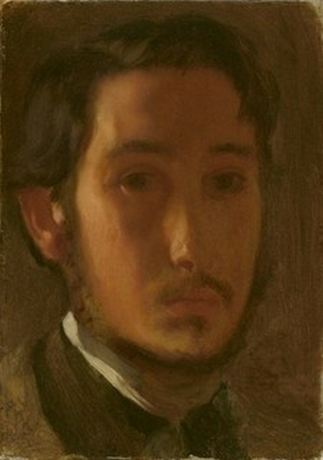 Degas Self-Portrait with White Collar (c. 1857)